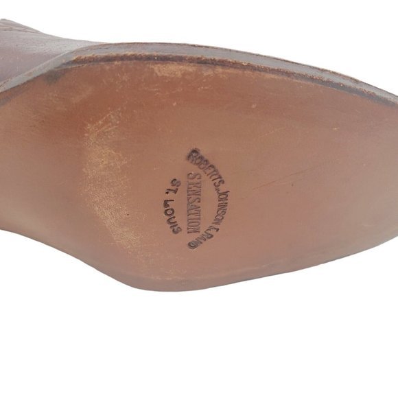 Antique SZ 5 Womens Edwardian Leather Lace Boots Sensation Roberts Johnson Rand - Picture 8 of 11